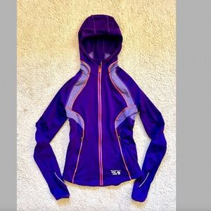 MOUNTAIN HARDWEAR Purple HOODED Full ZIP TRAINING JACKET Coat XS
